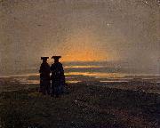 Caspar David Friedrich Sunset oil painting artist